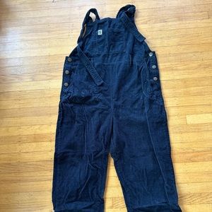 Lucy & Yak Original Dungaree: ORGANIC CORDUROY - Black Size 12R